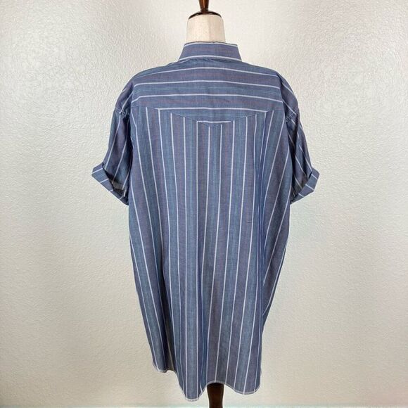 Vintage Wrangler Short Sleeve Pearl Snap Mens 2XL Western Plaid Shirt Dress READ - Picture 6 of 10